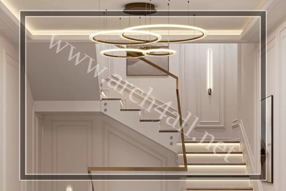 إضافة مرآة كبيرة إلى منطقة أسفل الدرج.