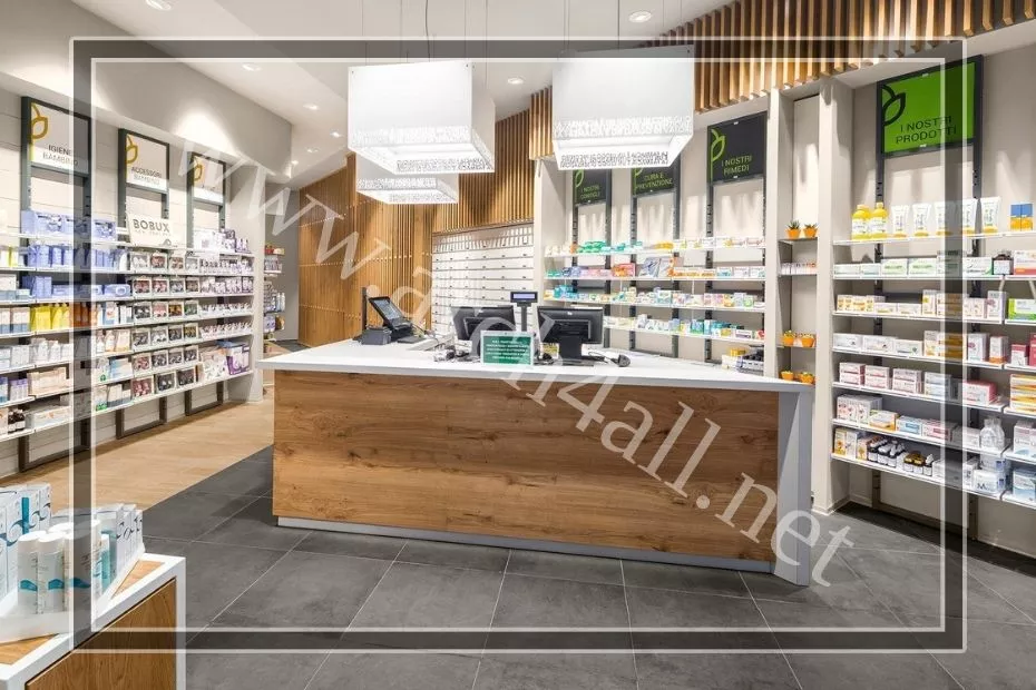 تصميم كاونتر صيدلية بسيط